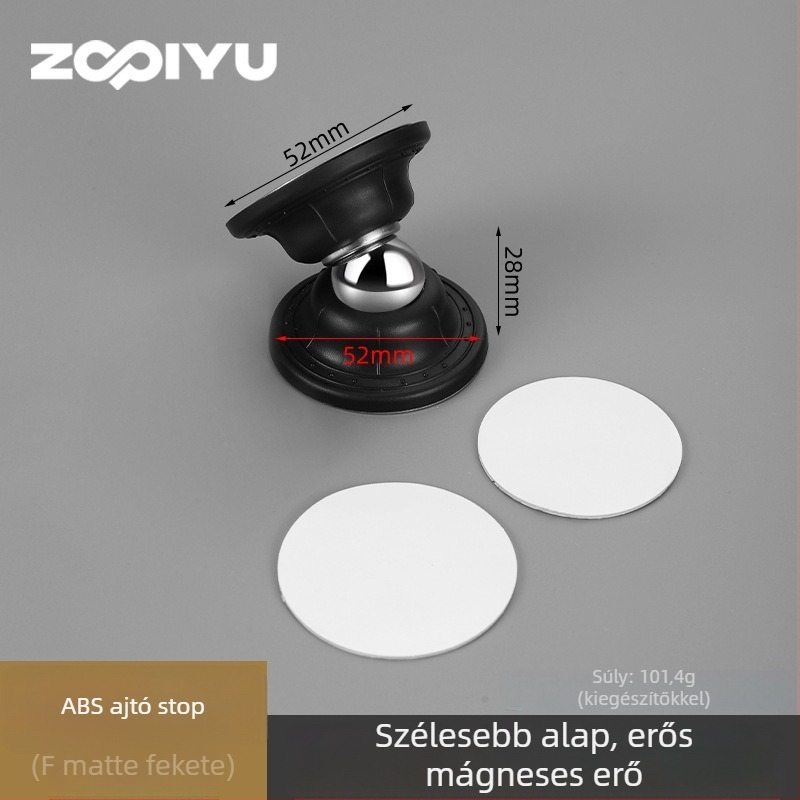 Műanyag ajtóstop szilikonból és nikkelezett vasból, fali szerelés, standard kialakítás, kézi működtetés