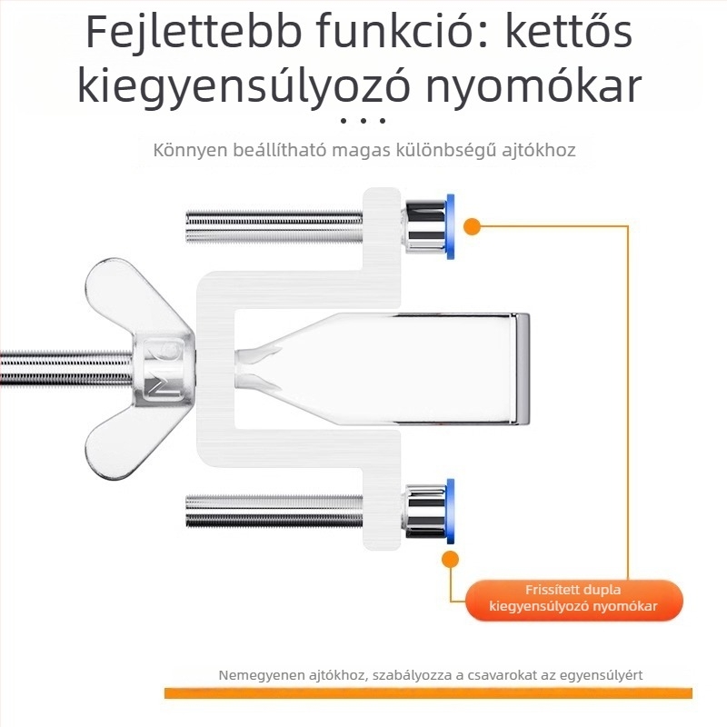 Fali ajtó Stopper Ywy 5119 – rozsdamentes acél, falra szerelt ajtóakasztó, Ct-03 láncos telepítés, standard kivitel