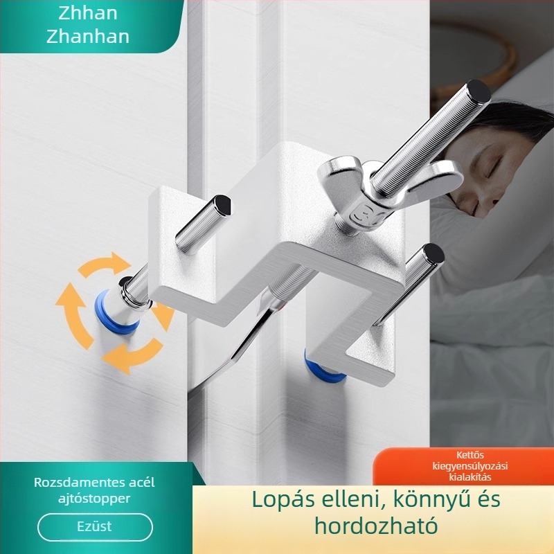 Fali ajtó Stopper Ywy 5119 – rozsdamentes acél, falra szerelt ajtóakasztó, Ct-03 láncos telepítés, standard kivitel