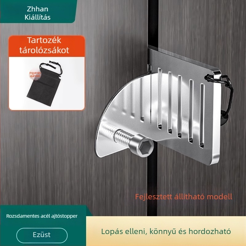 Fali ajtó Stopper Ywy 5119 – rozsdamentes acél, falra szerelt ajtóakasztó, Ct-03 láncos telepítés, standard kivitel