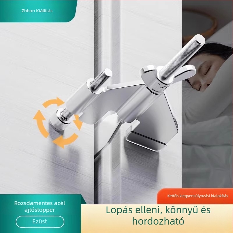 Fali ajtó Stopper Ywy 5119 – rozsdamentes acél, falra szerelt ajtóakasztó, Ct-03 láncos telepítés, standard kivitel