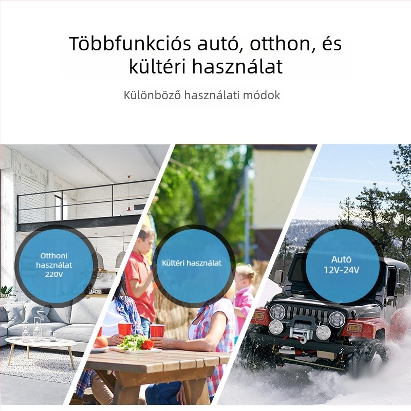 Kompreszoros autós hűtő, 16-20L, 12V/24V, 60W, -20°C-ig hűtés, testreszabható