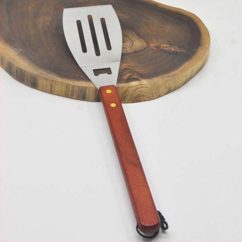 3 részes rozsdamentes acél grill eszköz készlet: grill villa, spatula és csipesz