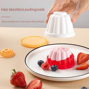 ABS pudingforma fedővel, otthoni használatra – alkalmas fagyasztott joghurtra, mousse-ra és zselére, babaételek eszköze