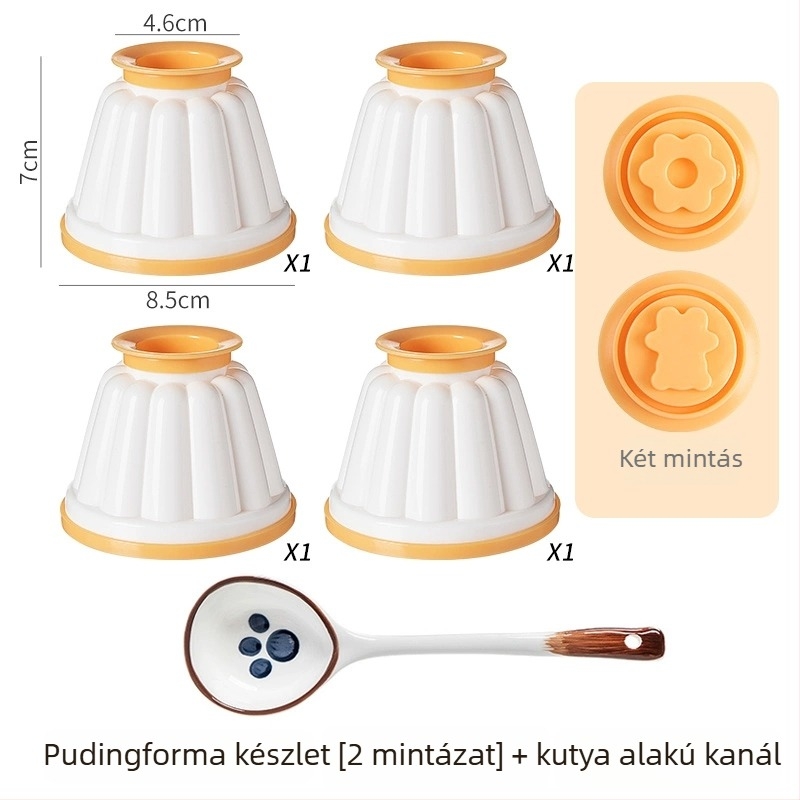 ABS pudingforma fedővel, otthoni használatra – alkalmas fagyasztott joghurtra, mousse-ra és zselére, babaételek eszköze