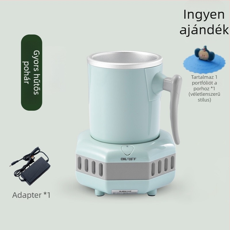 Hordozható hűtőpohár italokhoz – gyorsfagyasztás, ideális kollégiumba, irodába és autóba (Modell: 1; Fő értékesítési terület: Egyéb)