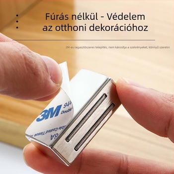 Rozsdamentes acélból készült szekrényajtó mágneses érintészár, furatmentes telepítés, szabványos típus, kézi működés