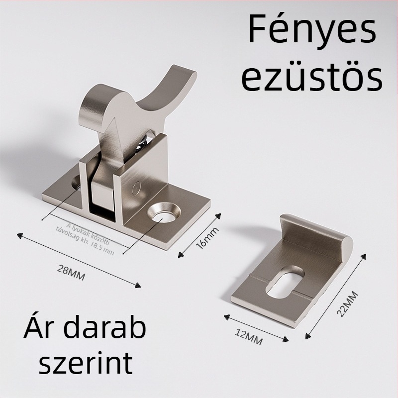 Masszív sárgaréz madár toggle csavar ajtózárhoz – F-típusú retesz, anyag: sárgaréz, elektroplatázott felület, modern minimalist stílus