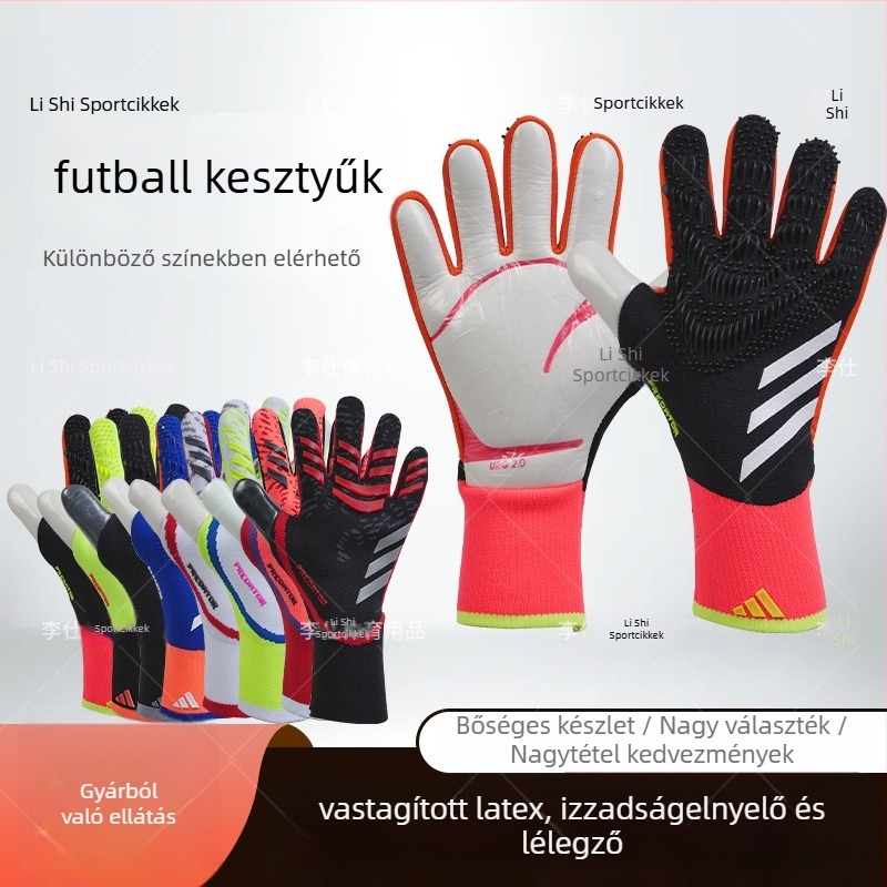Professzionális kapus kesztyű futballhoz – latex, uniszex, csúszásmentes, kültéri edzéshez