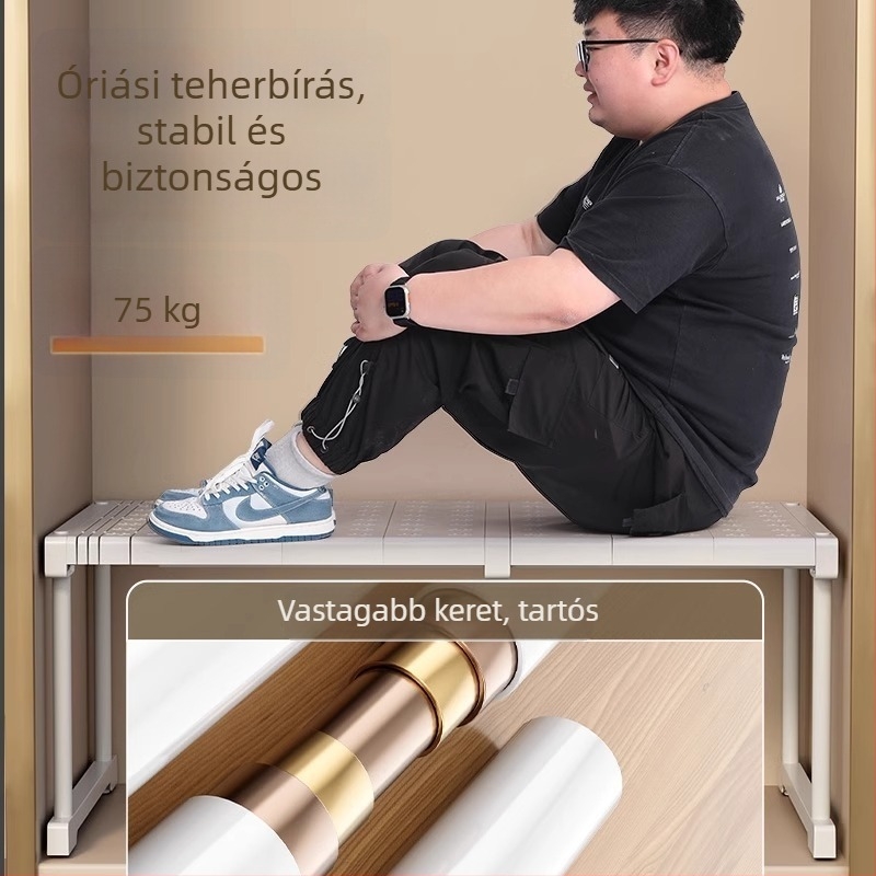 Kinyúló konyhai tároló polc – Többfunkciós, Anyag: szénacél + PS + PP, Modern, minimalist design, 2023-ban bemutatva