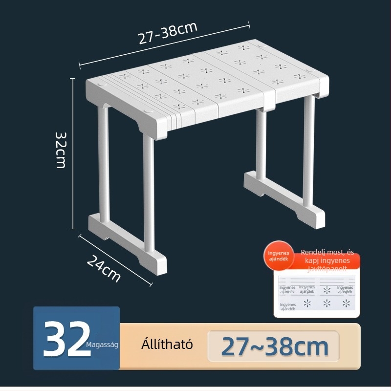 Kinyúló konyhai tároló polc – Többfunkciós, Anyag: szénacél + PS + PP, Modern, minimalist design, 2023-ban bemutatva