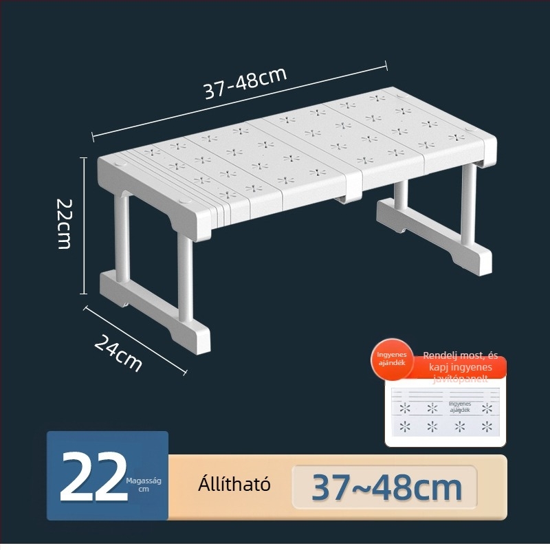 Kinyúló konyhai tároló polc – Többfunkciós, Anyag: szénacél + PS + PP, Modern, minimalist design, 2023-ban bemutatva