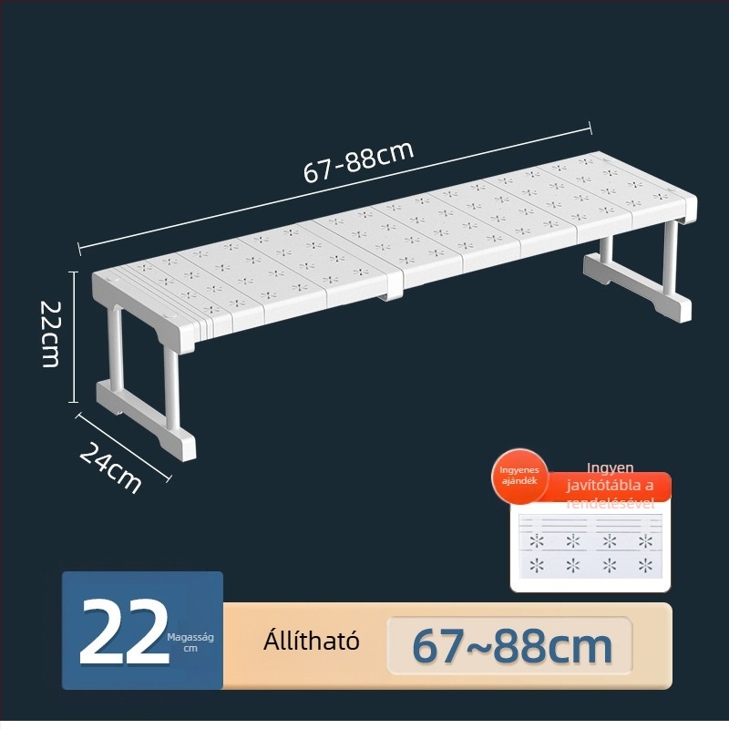 Kinyúló konyhai tároló polc – Többfunkciós, Anyag: szénacél + PS + PP, Modern, minimalist design, 2023-ban bemutatva
