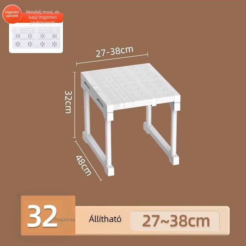 Kinyúló konyhai tároló polc – Többfunkciós, Anyag: szénacél + PS + PP, Modern, minimalist design, 2023-ban bemutatva
