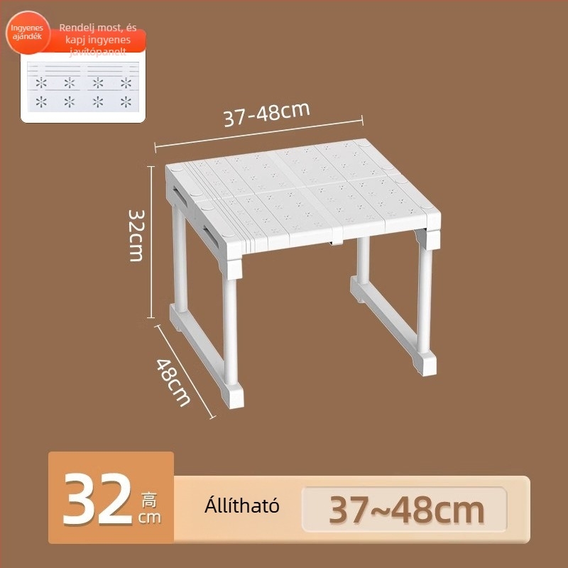 Kinyúló konyhai tároló polc – Többfunkciós, Anyag: szénacél + PS + PP, Modern, minimalist design, 2023-ban bemutatva