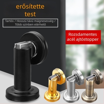 Rozsdamentes acél ajtómagneses rögzítő, falra szerelhető CT-01, elektroplatel felület, automatikus működés