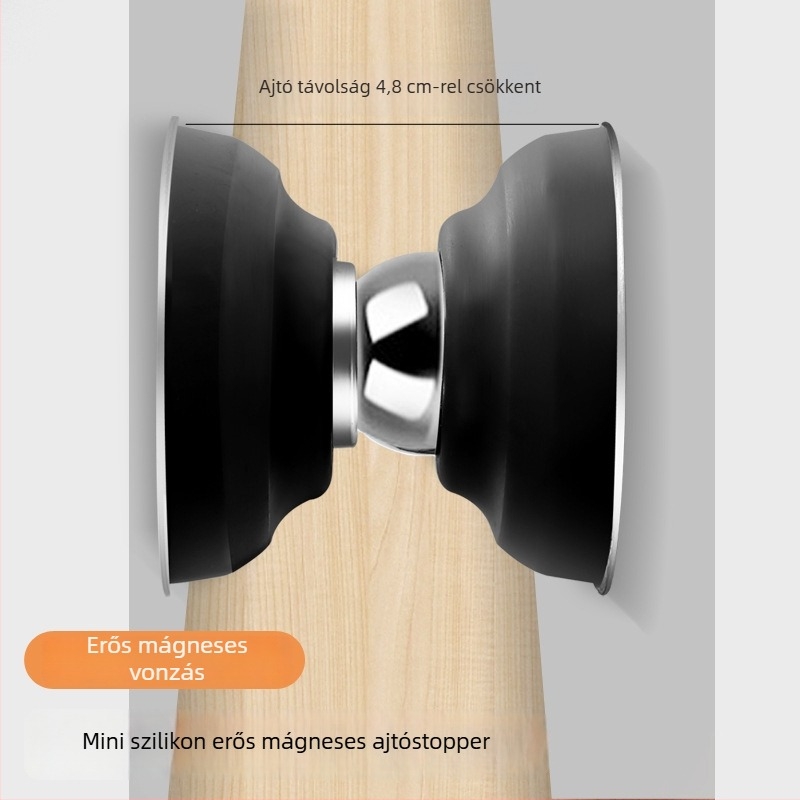 Szilikonból készült rövid ajtó szívó – falra szerelhető, automatikus vezérlés, anyag: szilikon gél és vas, felület: wire drawing