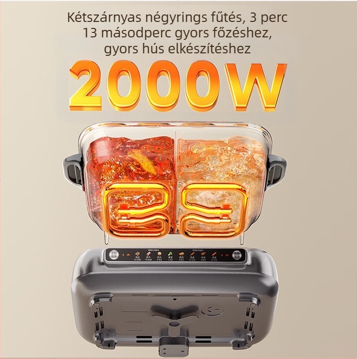 Supor elektromos forró fazék, 6 L+ kapacitás, 1500 W felett, mechanikus vezérlés, belső tartály ötvözet