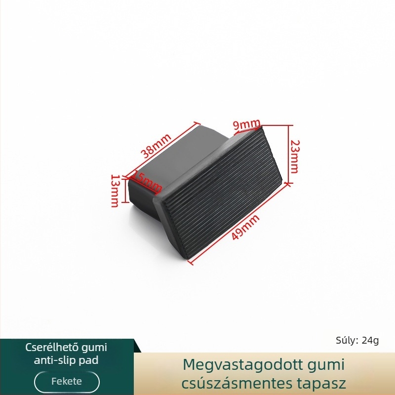 Rozsdamentes acél ajtóstop, kefével kezelt felület, kinyújtott kialakítás.