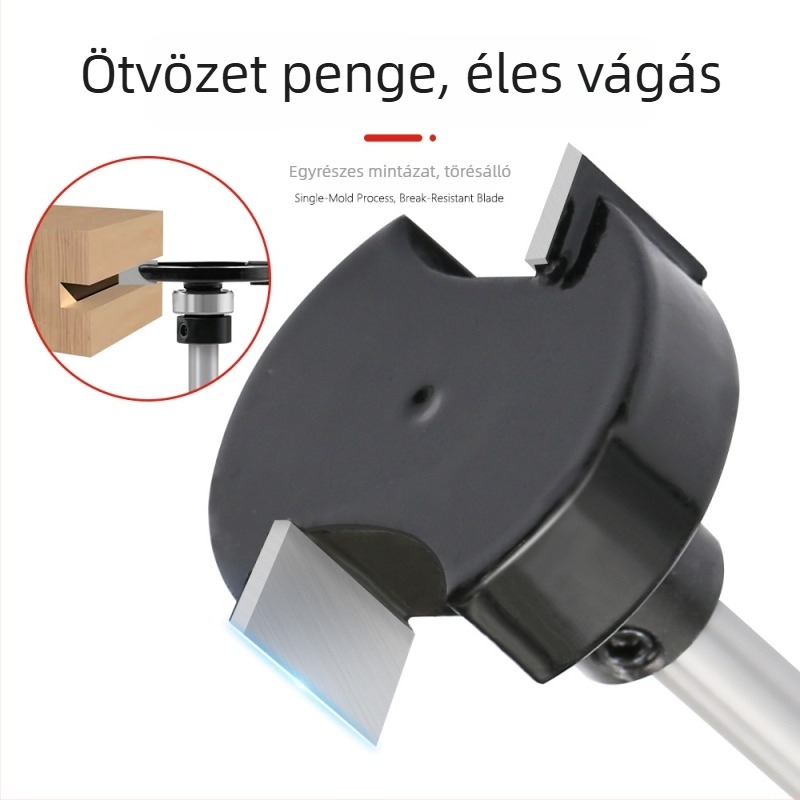 T-típusú penge famegmunkáló gépekhez, slotting kés, Edge Trimmer, 6-os tengely, 1/4 hüvelykes csapágy