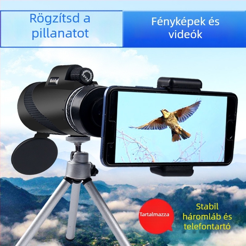 Monokuláris teleszkóp – gumírozott bevonat, ütésálló, Halebor márka