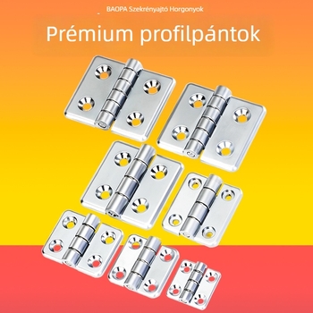 Ipari alumínium profil zsanér CL236 – közönséges vastag zsanér, rozsdamentes acél, fényes krómozott felület, modern minimalista stílus.