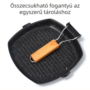 Finomvasból készült serpenyő, tapadásmentes bevonattal, 3-5 cm mélység, gáztűzhelyhez kompatibilis