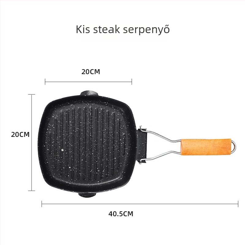 Finomvasból készült serpenyő, tapadásmentes bevonattal, 3-5 cm mélység, gáztűzhelyhez kompatibilis