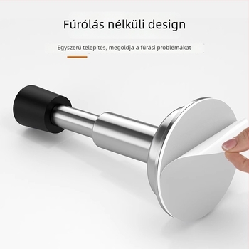 Rozsdamentes acélból készült hidraulikus ajtó felső része, cink ötvözet, falra szerelhető, manuális működtetés, modern minimalista stílus