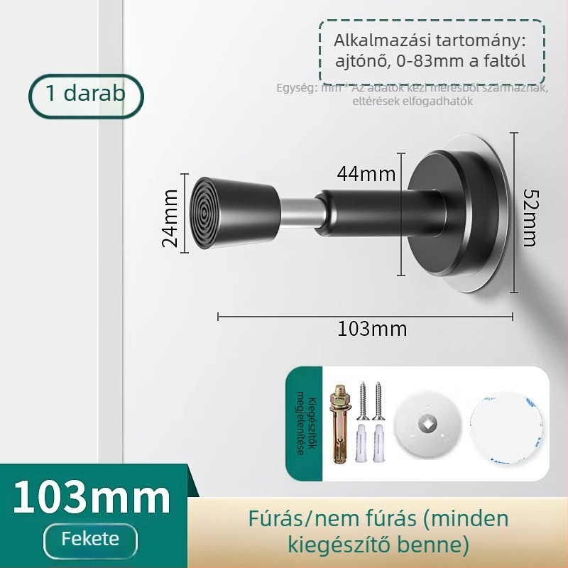 Rozsdamentes acélból készült hidraulikus ajtó felső része, cink ötvözet, falra szerelhető, manuális működtetés, modern minimalista stílus