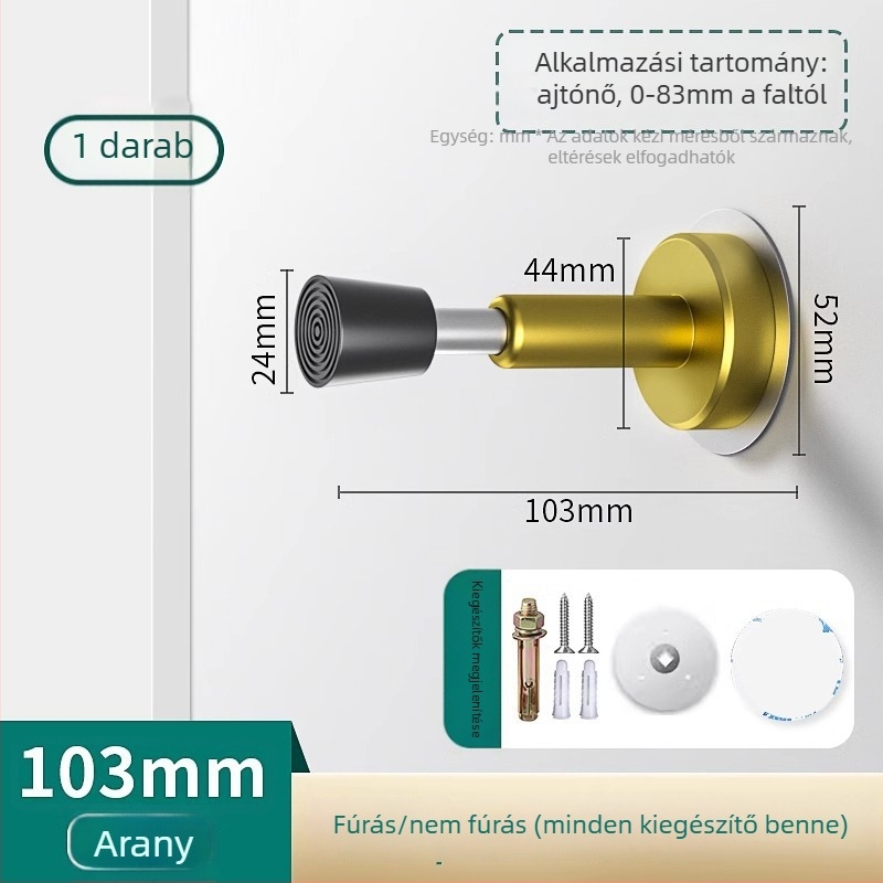 Rozsdamentes acélból készült hidraulikus ajtó felső része, cink ötvözet, falra szerelhető, manuális működtetés, modern minimalista stílus