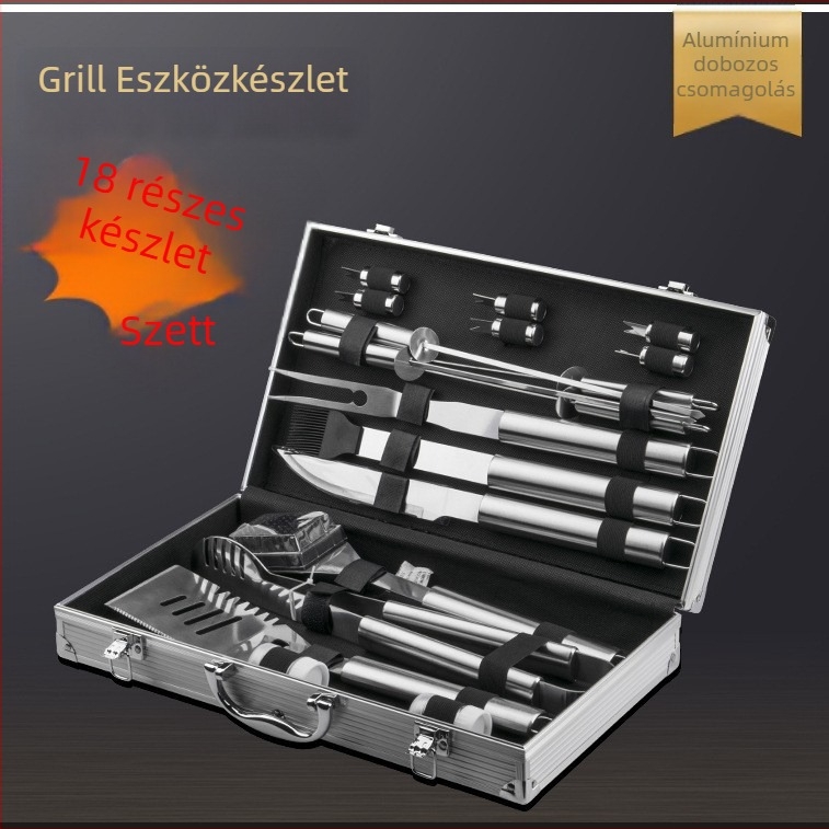 BBQ rozsdamentes acél szerszámkészlet — hat darabos készlet, márka Juyi, eredet Yangjiang
