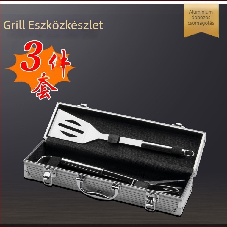 BBQ rozsdamentes acél szerszámkészlet — hat darabos készlet, márka Juyi, eredet Yangjiang