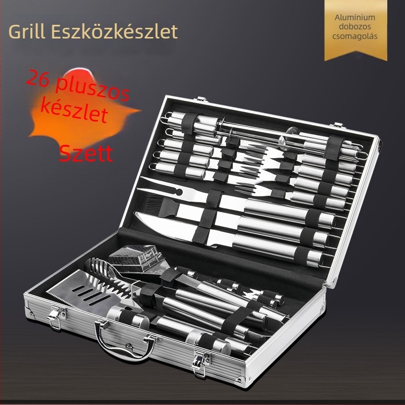 BBQ rozsdamentes acél szerszámkészlet — hat darabos készlet, márka Juyi, eredet Yangjiang