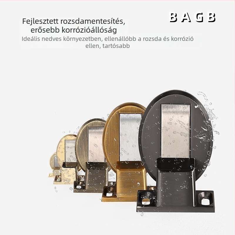 BAGB Talajszívó ajtó stopper, cink ötvözet, elektroplakolt felület, CT-02 talajtípus, modern stílus