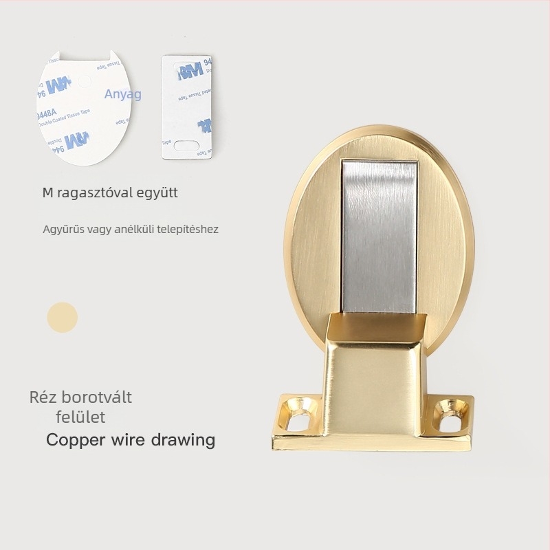 BAGB Talajszívó ajtó stopper, cink ötvözet, elektroplakolt felület, CT-02 talajtípus, modern stílus