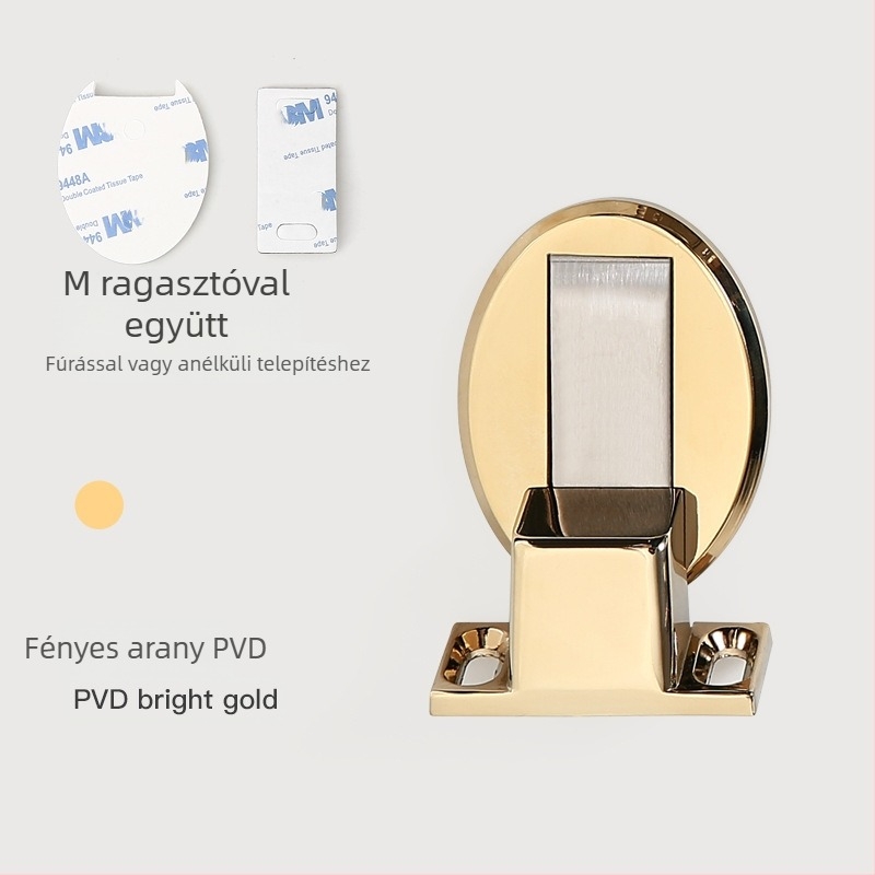 BAGB Talajszívó ajtó stopper, cink ötvözet, elektroplakolt felület, CT-02 talajtípus, modern stílus