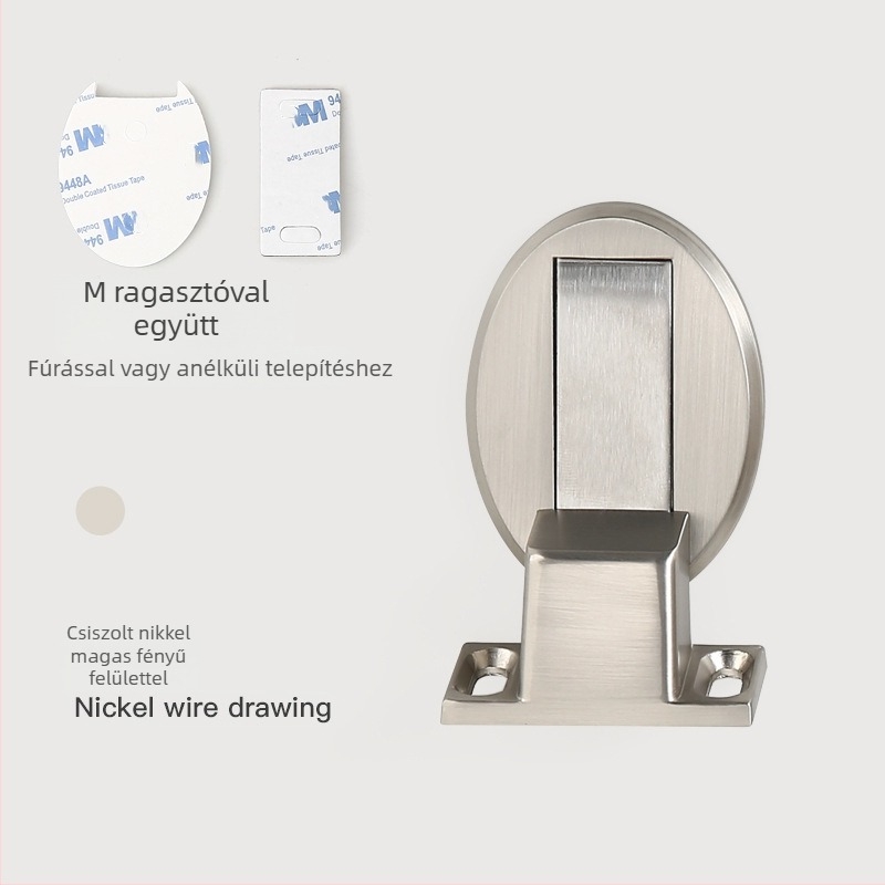 BAGB Talajszívó ajtó stopper, cink ötvözet, elektroplakolt felület, CT-02 talajtípus, modern stílus