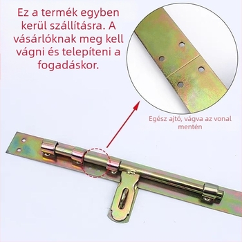 Vasból készült pillangózár ajtómechanizmus, felületkezelés alapértelmezett