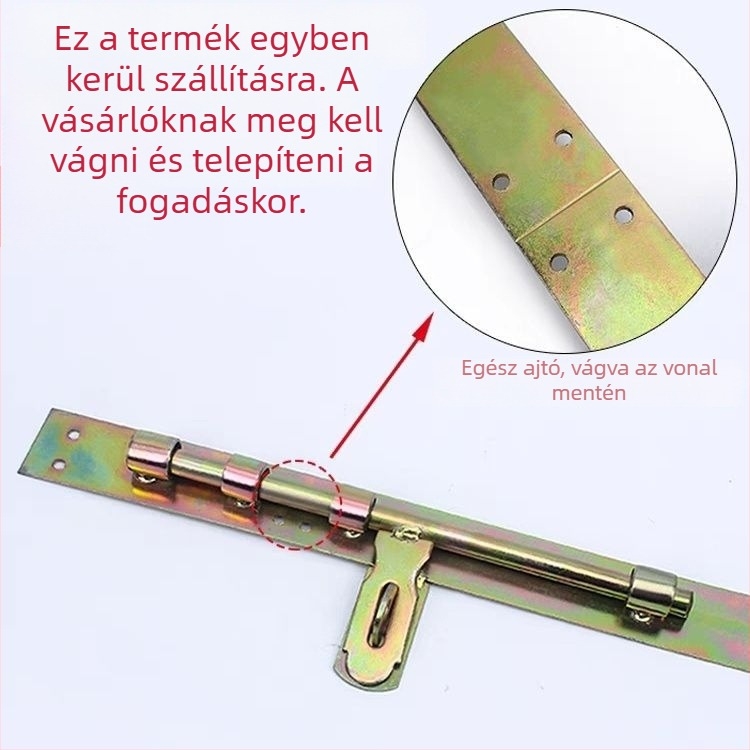 Vasból készült pillangózár ajtómechanizmus, felületkezelés alapértelmezett