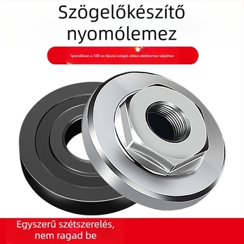 Sarokcsiszolóhoz tartozó kiegészítők: nyomólemez, Chen Tu, magas széntartalmú acél, kompatibilis univerzális anyával és csavarral