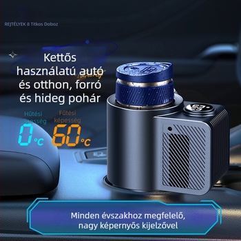 Szilárdtest autóhűtő-fűtő készülék, DC12V, 36W, ABS, 5L kapacitás, 0-60°C tartomány