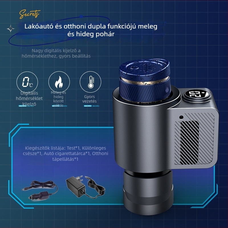 Szilárdtest autóhűtő-fűtő készülék, DC12V, 36W, ABS, 5L kapacitás, 0-60°C tartomány