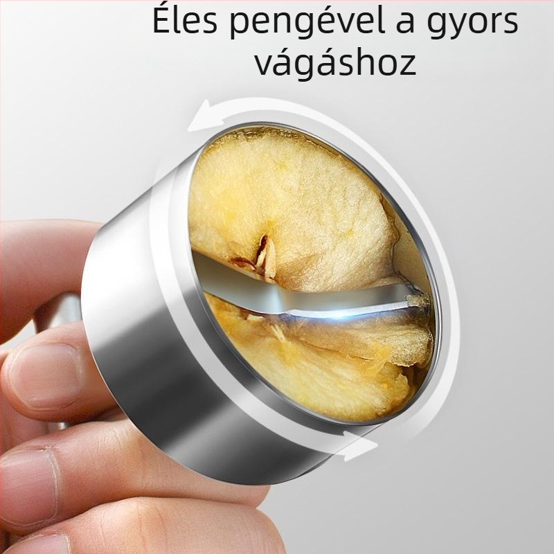 Rozsdamentes acél gyümölcs szeparáló eszköz mag- és középső eltávolítással (Anyag: rozsdamentes acél; Termék kategóriája: gyümölcs szeparáló; Eredet: Yangjiang; Piacra kerülés dátuma: 2023-07-08; Nyomtatott logó: Igen)