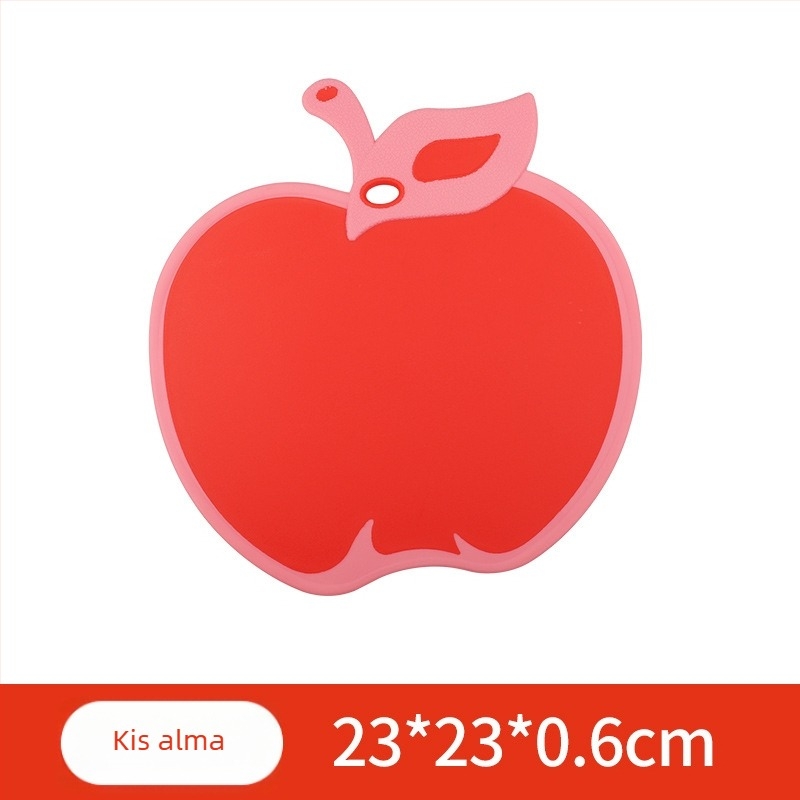Gyerekeknek szánt mini vágódeszka, cartoon stílusú, hordozható, csúszásmentes, dupla oldalú, búzaszalmából