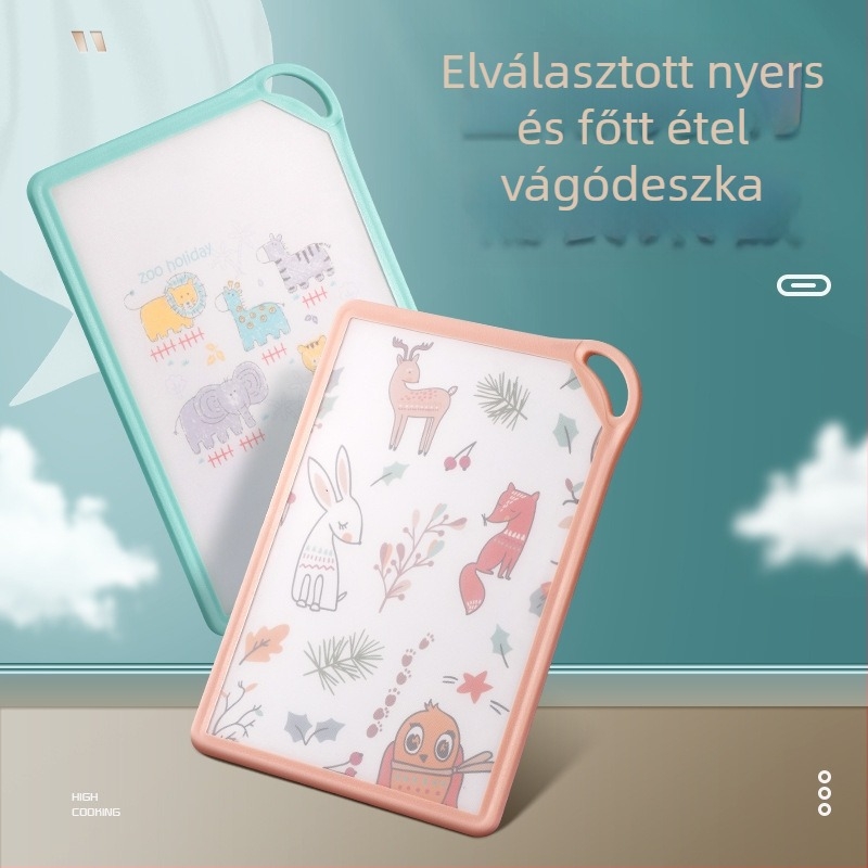 Kettő oldalú vágódeszka, penészmentes, csúszásmentes, műanyag gyümölcsökhez, otthoni használatra