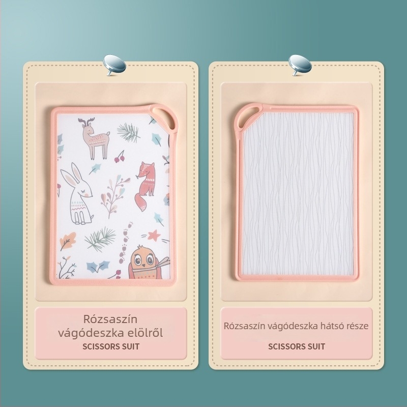 Kettő oldalú vágódeszka, penészmentes, csúszásmentes, műanyag gyümölcsökhez, otthoni használatra
