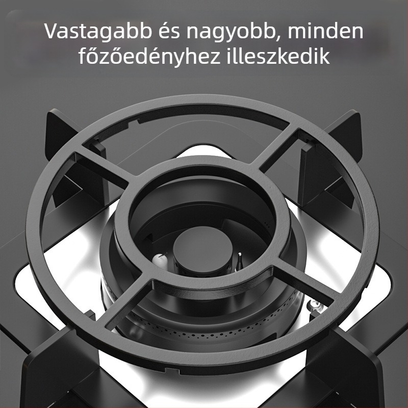 Gáztűzhely állvány csúszásmentes fazektartóval, vasból, falra szerelhető, kínai stílus, telepítés nélkül