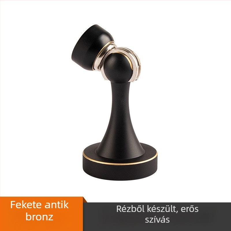 Mágneses ajtóstop réz anyagú, falra szerelhető, modell 881, elektrolitikus felületkezelés