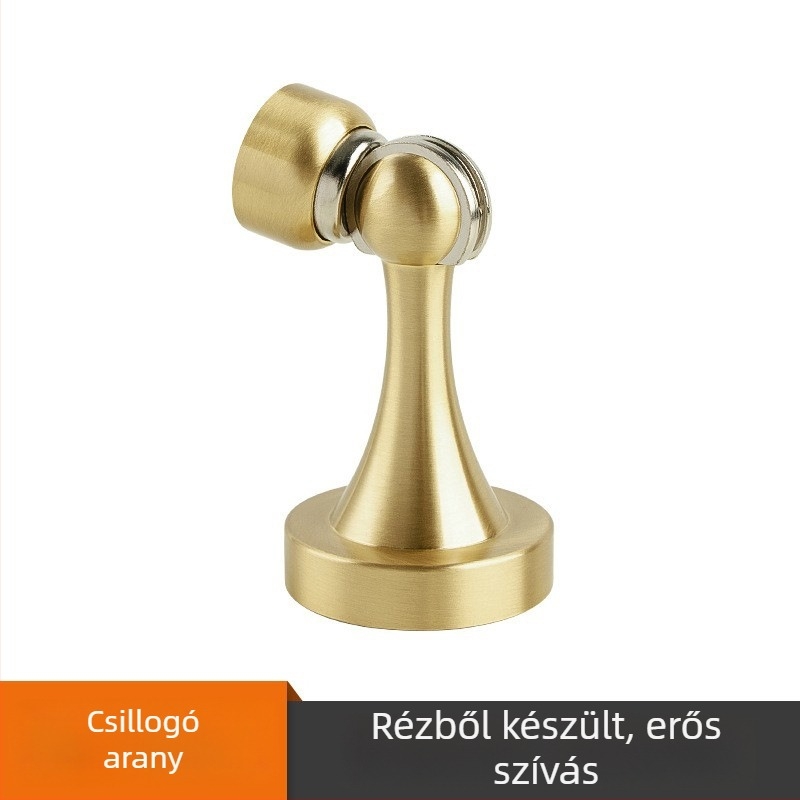Mágneses ajtóstop réz anyagú, falra szerelhető, modell 881, elektrolitikus felületkezelés